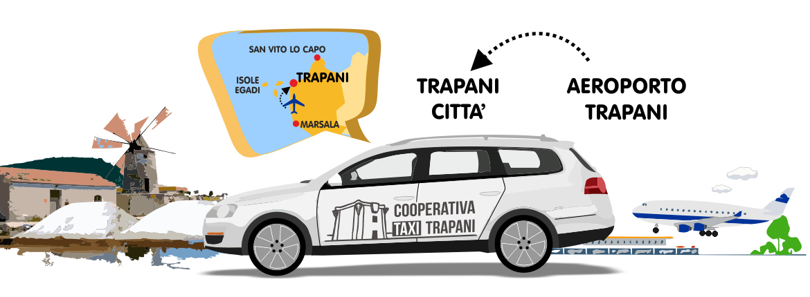 Percorso Taxi Aeroporto Trapani - Trapani città